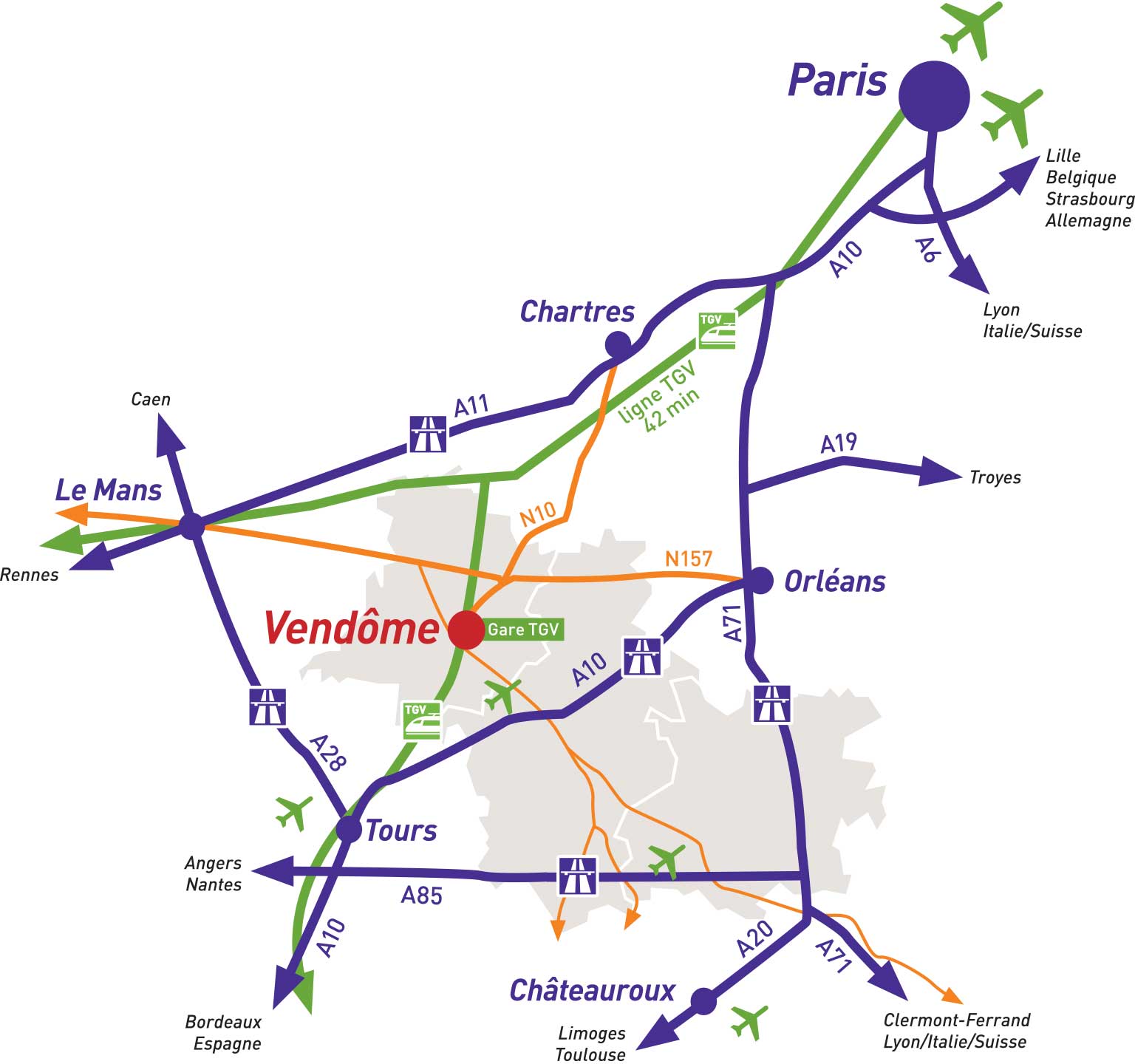Découvrez la ville de Vendôme entre Paris, Chartres, Le Mans et Châteauroux